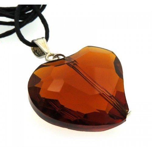 Heart Shaped Shaman Andara Crystal Pendant